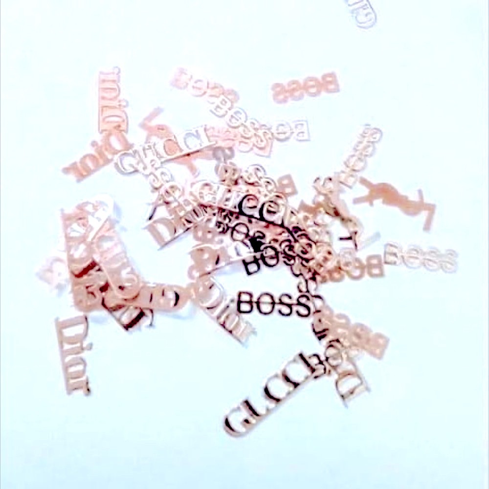 Elegant 100 pieces of  MIX copper designer  tone  thin metal